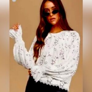 Free people lace top size medium nwot